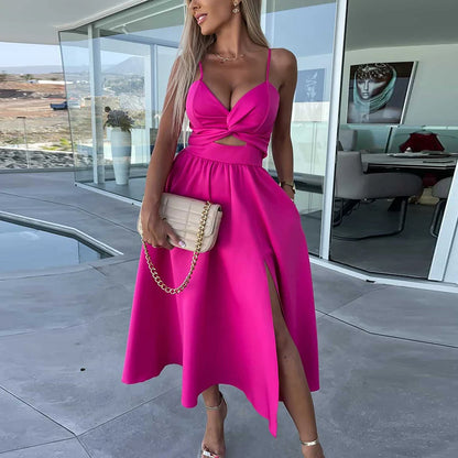 Amy | Spaghetti Strap Midi Dress