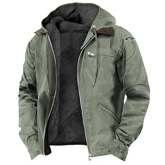 Men’s Winter Hooded Jacket | Fleece Lined