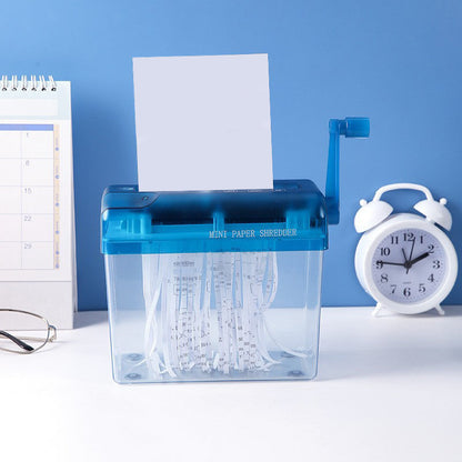 Manual Mini Paper Shredder | Hand Crank
