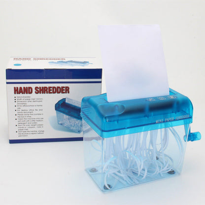 Manual Mini Paper Shredder | Hand Crank