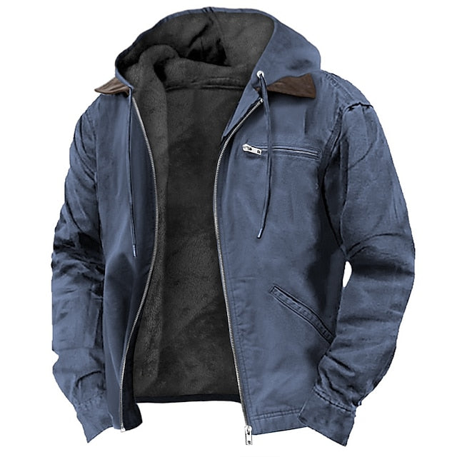 Men’s Winter Hooded Jacket | Fleece Lined
