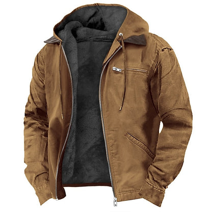 Men’s Winter Hooded Jacket | Fleece Lined